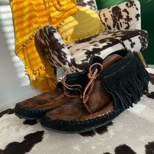 Cow hide Moccasins